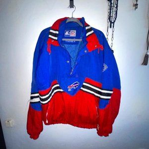 Vintage Buffalo Bills Starter 1/2 Zip Jacket Large Unisex